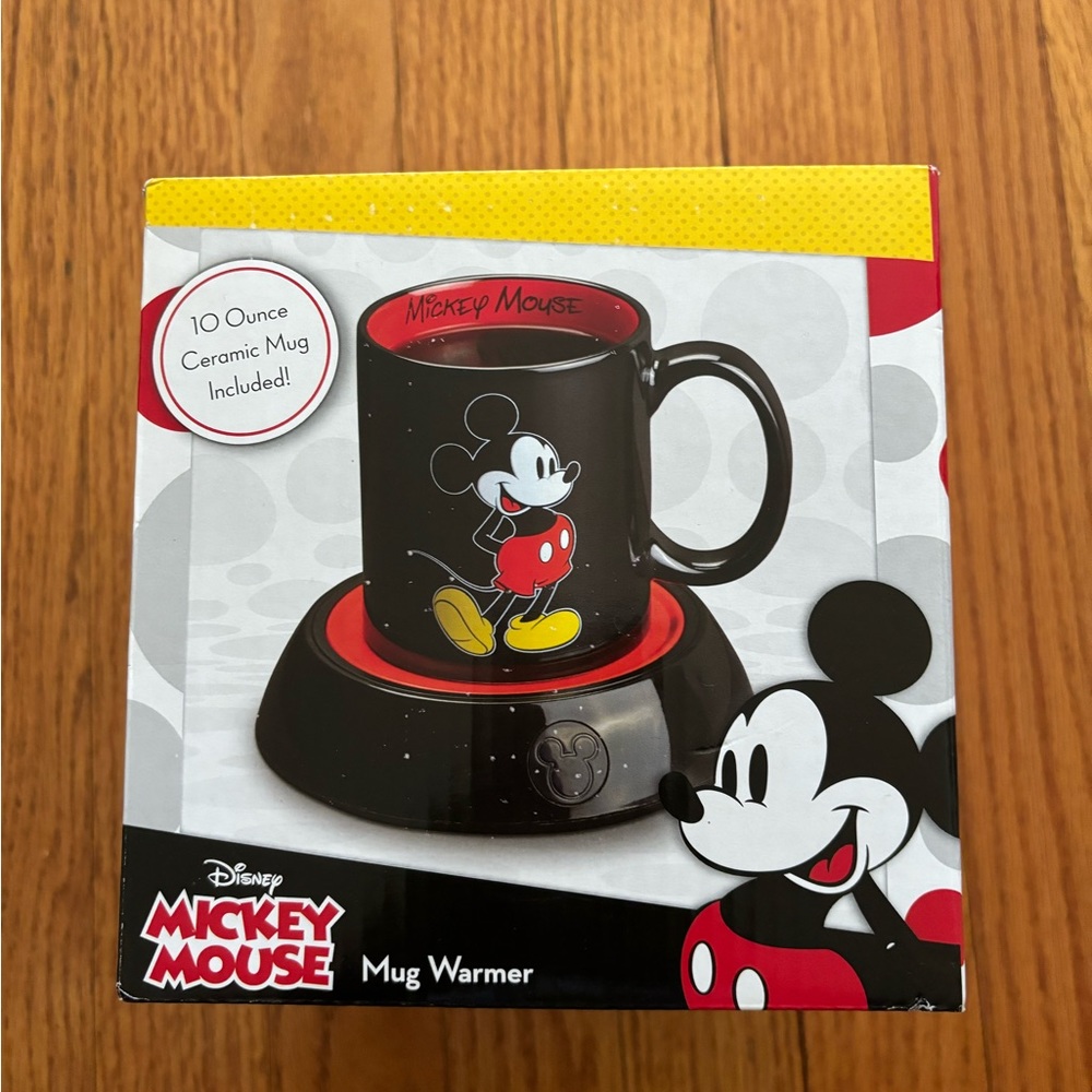 Disney Mickey Mouse Mug Warmer Includes 10oz Ceramic Mug Drinkware Cup NIB